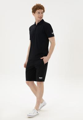 Erkek Siyah Örme Şort - 50282244051