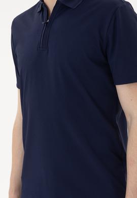 Erkek Regular Fit Polo Yaka Lacivert Tişört - 50282246016