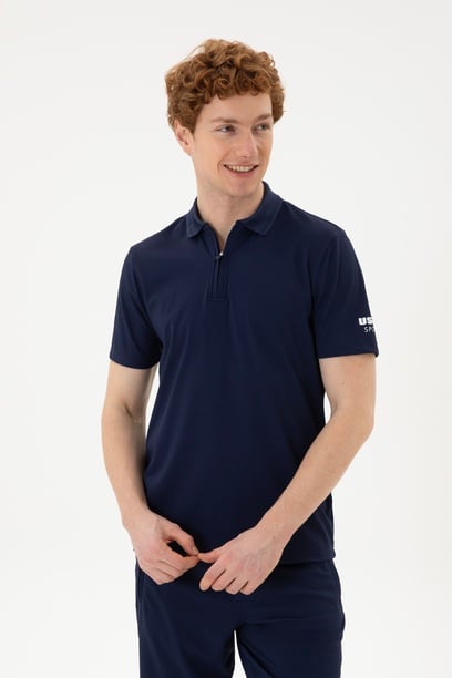 Erkek Regular Fit Polo Yaka Lacivert Tişört