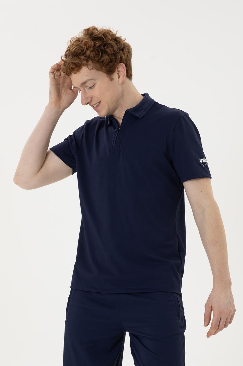 Erkek Regular Fit Polo Yaka Lacivert Tişört