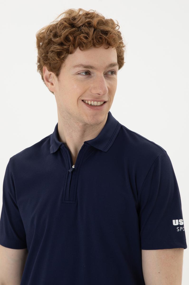 Erkek Regular Fit Polo Yaka Lacivert Tişört