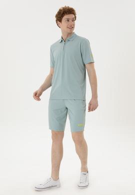 Erkek Regular Fit Polo Yaka Su Yeşili Tişört - 50282246026