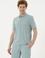 Erkek Regular Fit Polo Yaka Su Yeşili Tişört