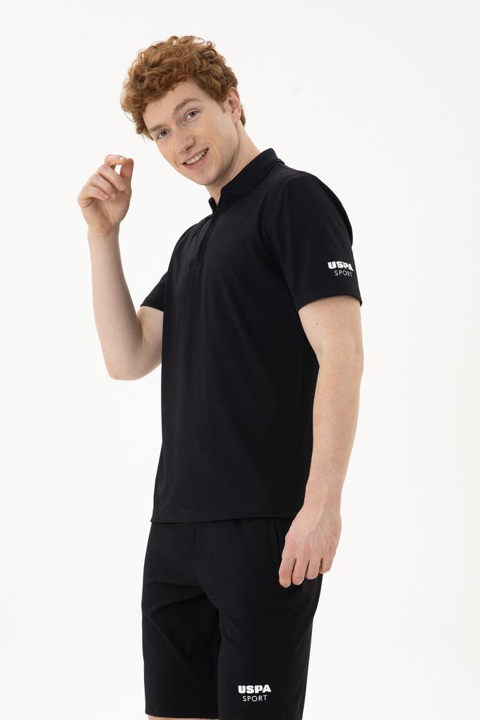 Erkek Regular Fit Polo Yaka Siyah Tişört