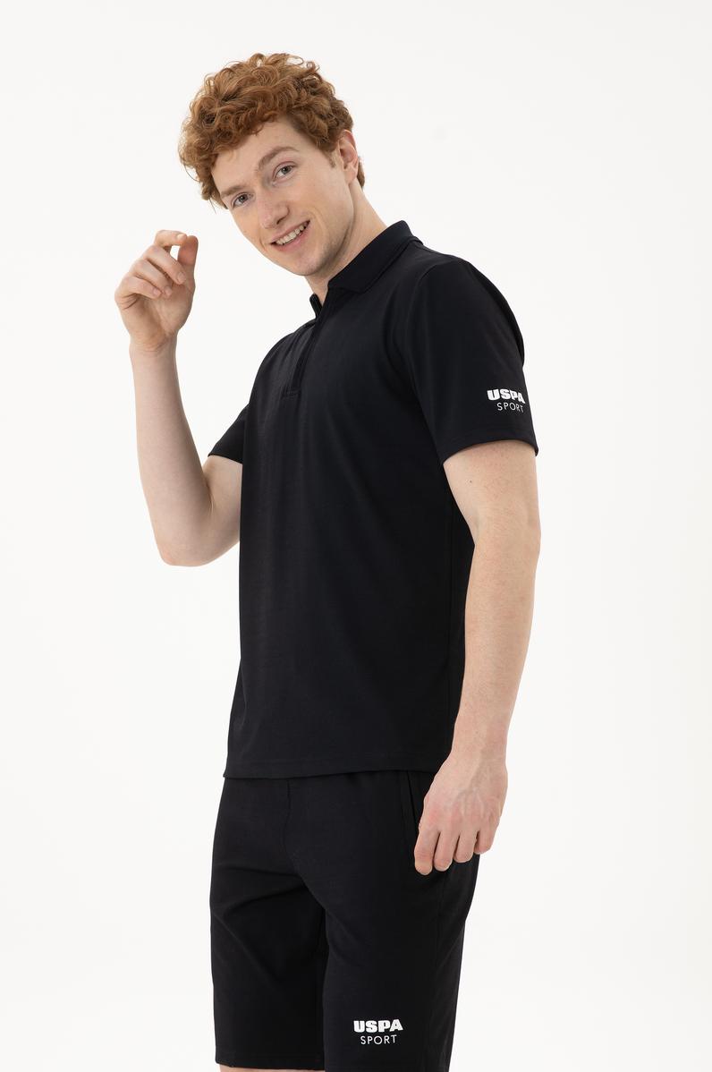 Erkek Regular Fit Polo Yaka Siyah Tişört