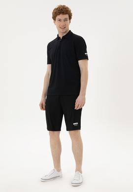 Erkek Regular Fit Polo Yaka Siyah Tişört - 50282246036