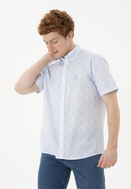 Erkek Açık Mavi Kısa Kollu Gömlek - 50282880003