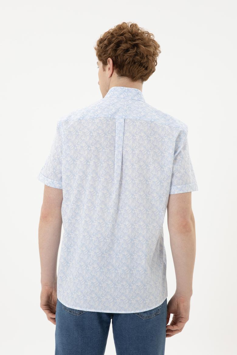 Erkek Açık Mavi Kısa Kollu Gömlek - 50282880003