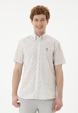 Erkek Açık Haki Kısa Kollu Gömlek - 50282880025