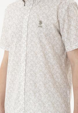 Erkek Açık Haki Kısa Kollu Gömlek - 50282880025