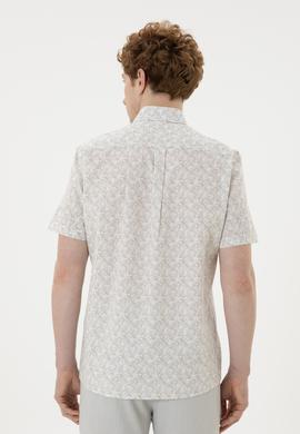 Erkek Açık Haki Kısa Kollu Gömlek - 50282880025