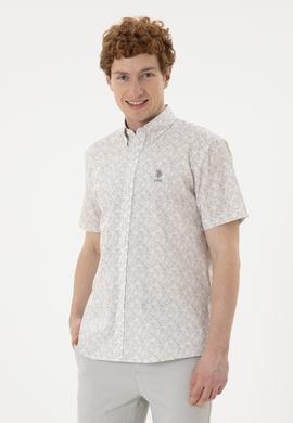 Erkek Açık Haki Kısa Kollu Gömlek - 50282880025