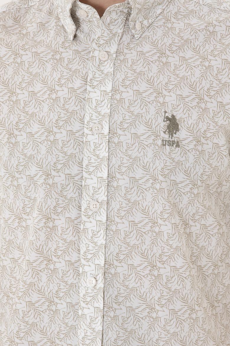 Erkek Açık Haki Kısa Kollu Gömlek - 50282880025