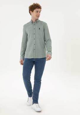 Erkek Yeşil Uzun Kollu Gömlek - 50283532006