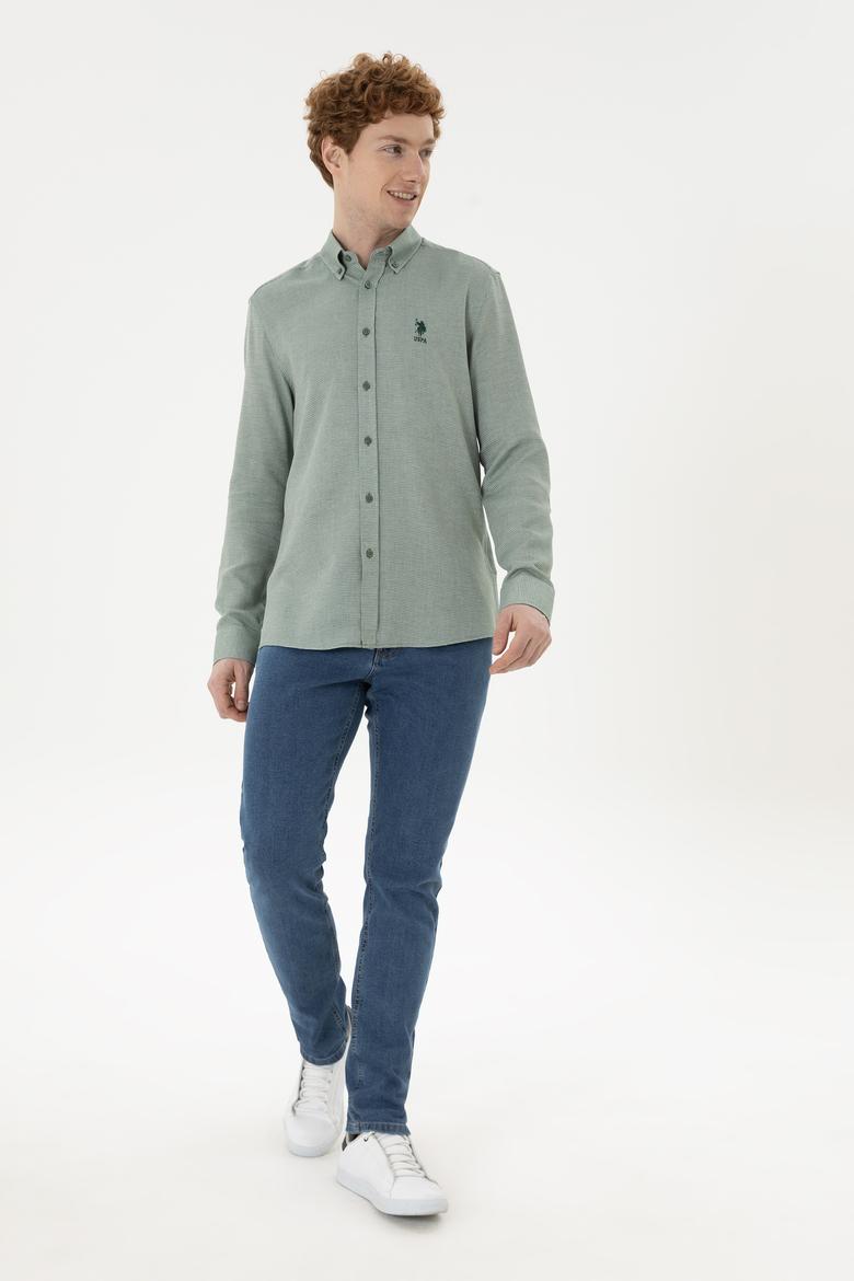 Erkek Yeşil Uzun Kollu Gömlek - 50283532006
