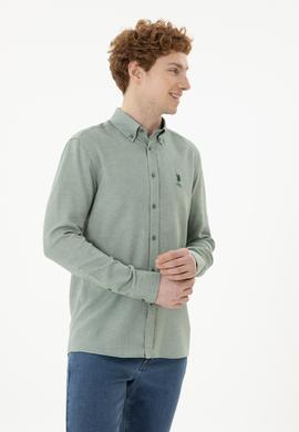 Erkek Yeşil Uzun Kollu Gömlek - 50283532006