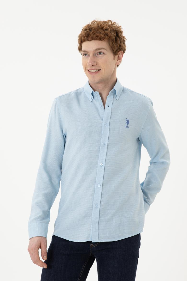 Erkek Açık Mavi Uzun Kollu Gömlek - 50283532013