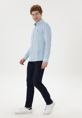 Erkek Açık Mavi Uzun Kollu Gömlek - 50283532013