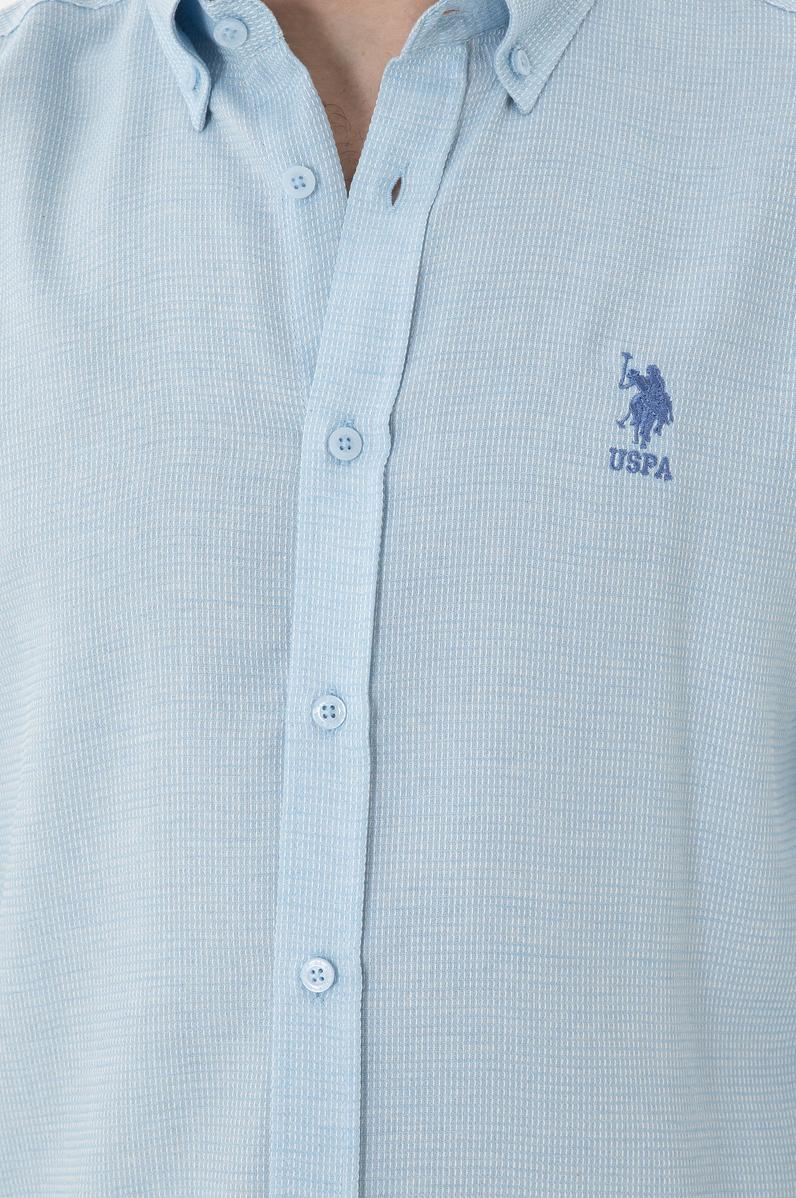 Erkek Açık Mavi Uzun Kollu Gömlek