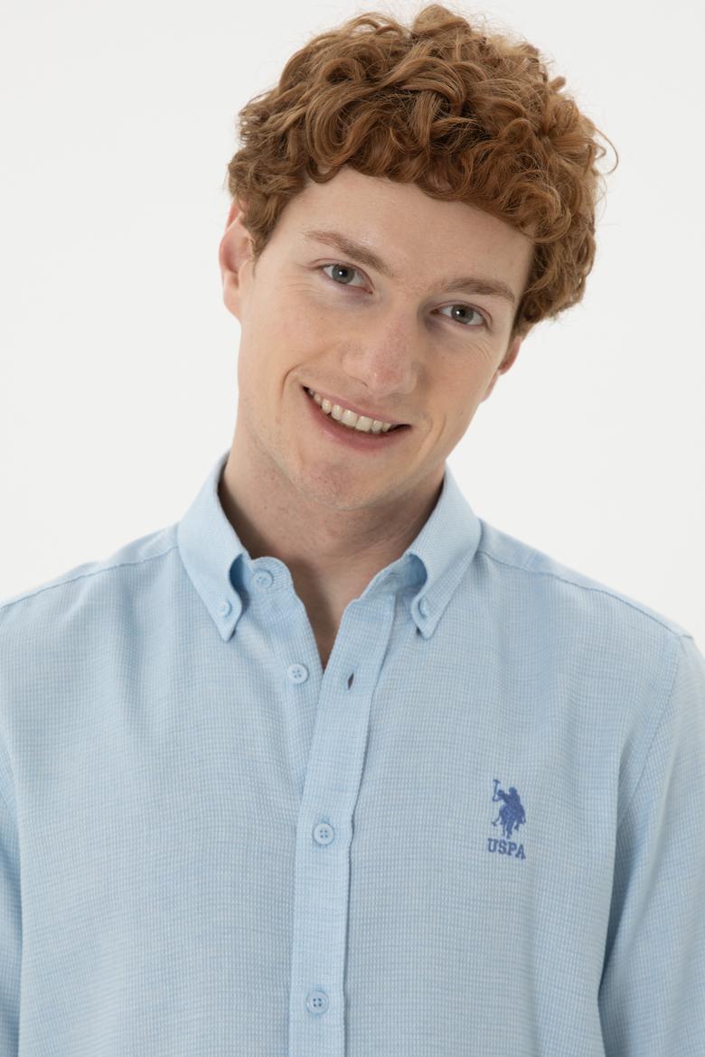 Erkek Açık Mavi Uzun Kollu Gömlek - 50283532013