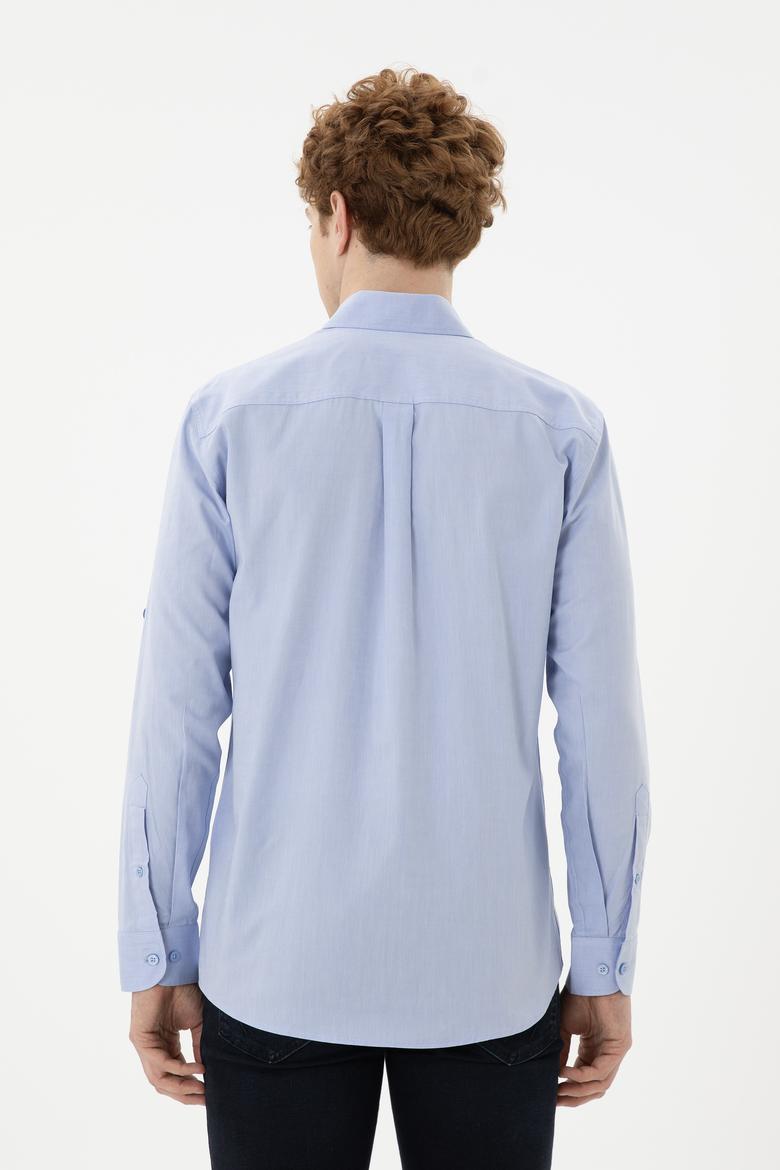 Erkek Mavi Uzun Kollu Gömlek - 50288312016