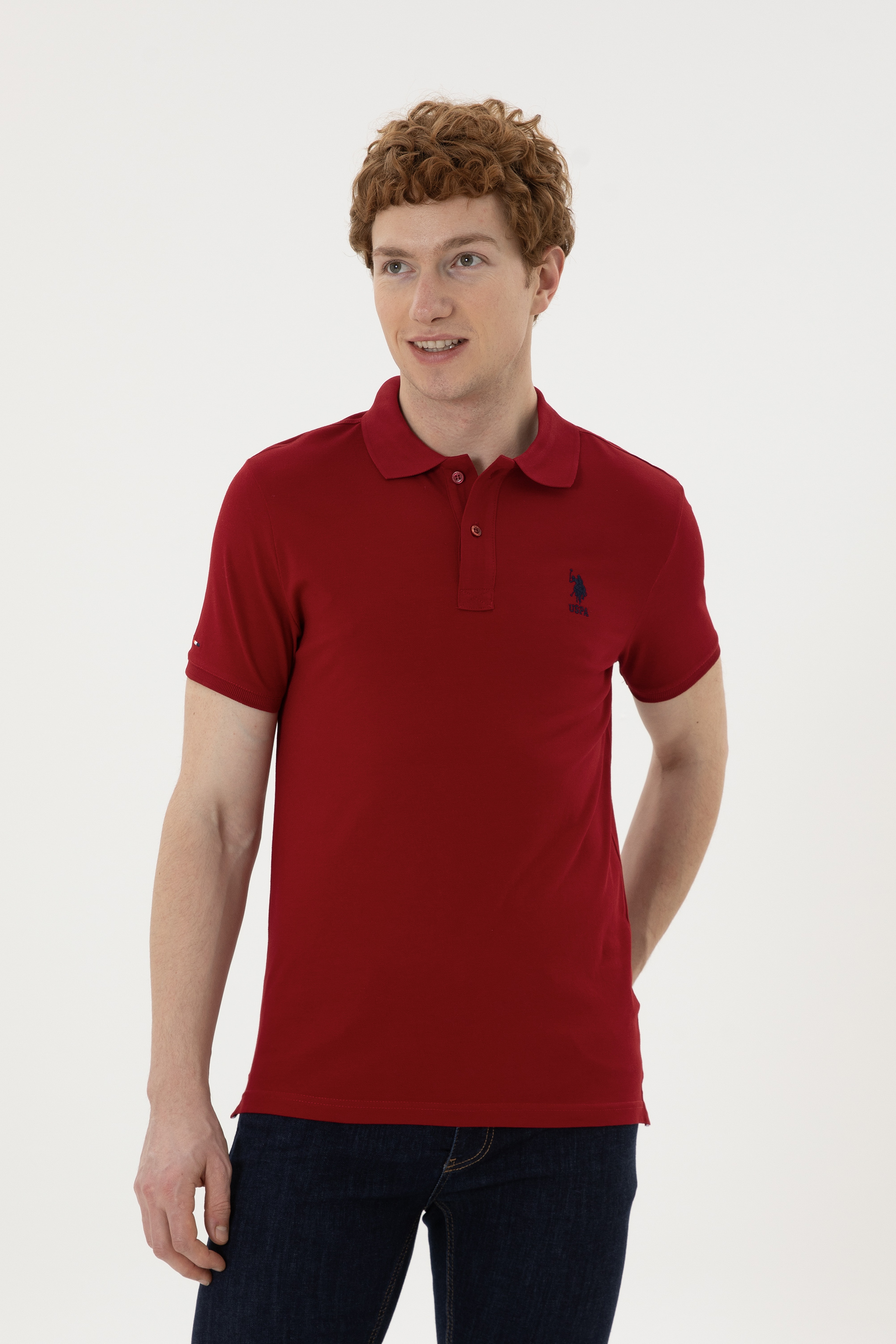 Erkek Bordo Basic Tişört