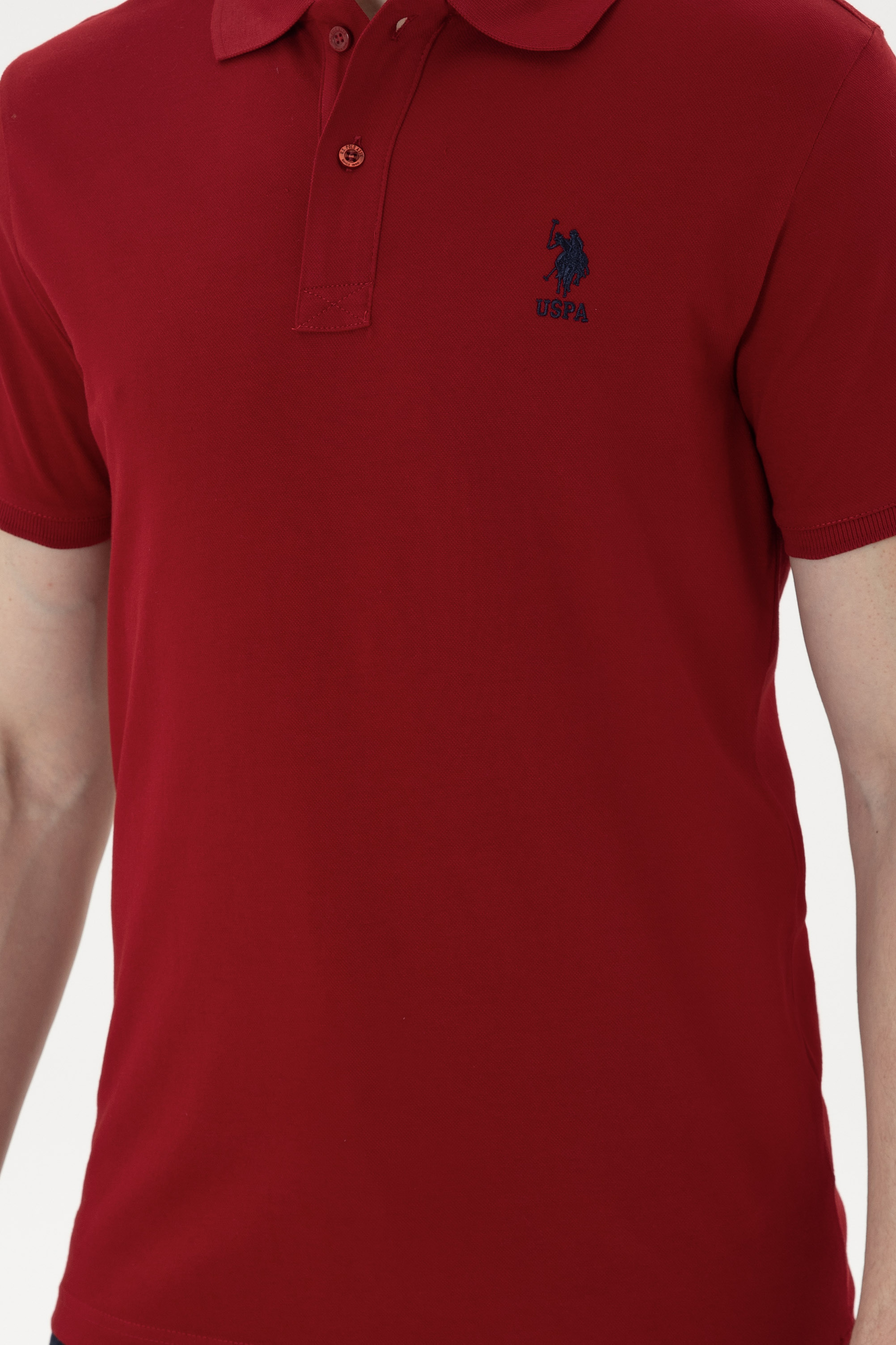 Erkek Bordo Basic Tişört - Image 6