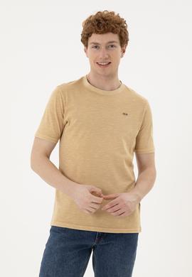Erkek Camel Basic Tişört - 50263476083