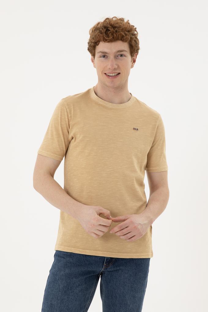 Erkek Camel Basic Tişört