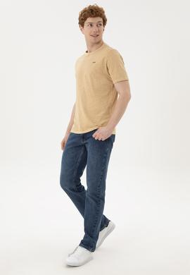 Erkek Camel Basic Tişört - 50263476083