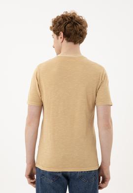 Erkek Camel Basic Tişört - 50263476083