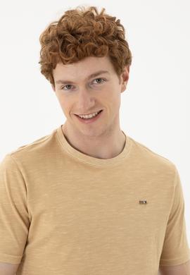 Erkek Camel Basic Tişört - 50263476083
