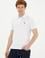 Erkek Slim Fit Polo Yaka Beyaz Basic Tişört