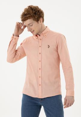 Erkek Kiremit Uzun Kollu Basic Gömlek - 50263099105