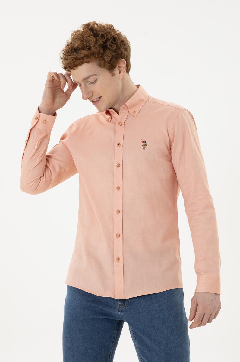 Erkek Kiremit Uzun Kollu Basic Gömlek