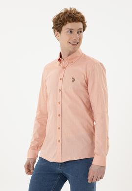 Erkek Kiremit Uzun Kollu Basic Gömlek - 50263099105