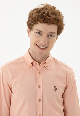 Erkek Kiremit Uzun Kollu Basic Gömlek - 50263099105