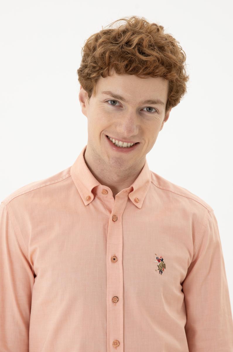 Erkek Kiremit Uzun Kollu Basic Gömlek