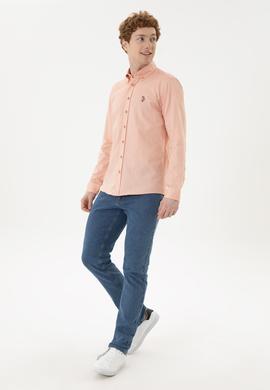 Erkek Kiremit Uzun Kollu Basic Gömlek - 50263099105
