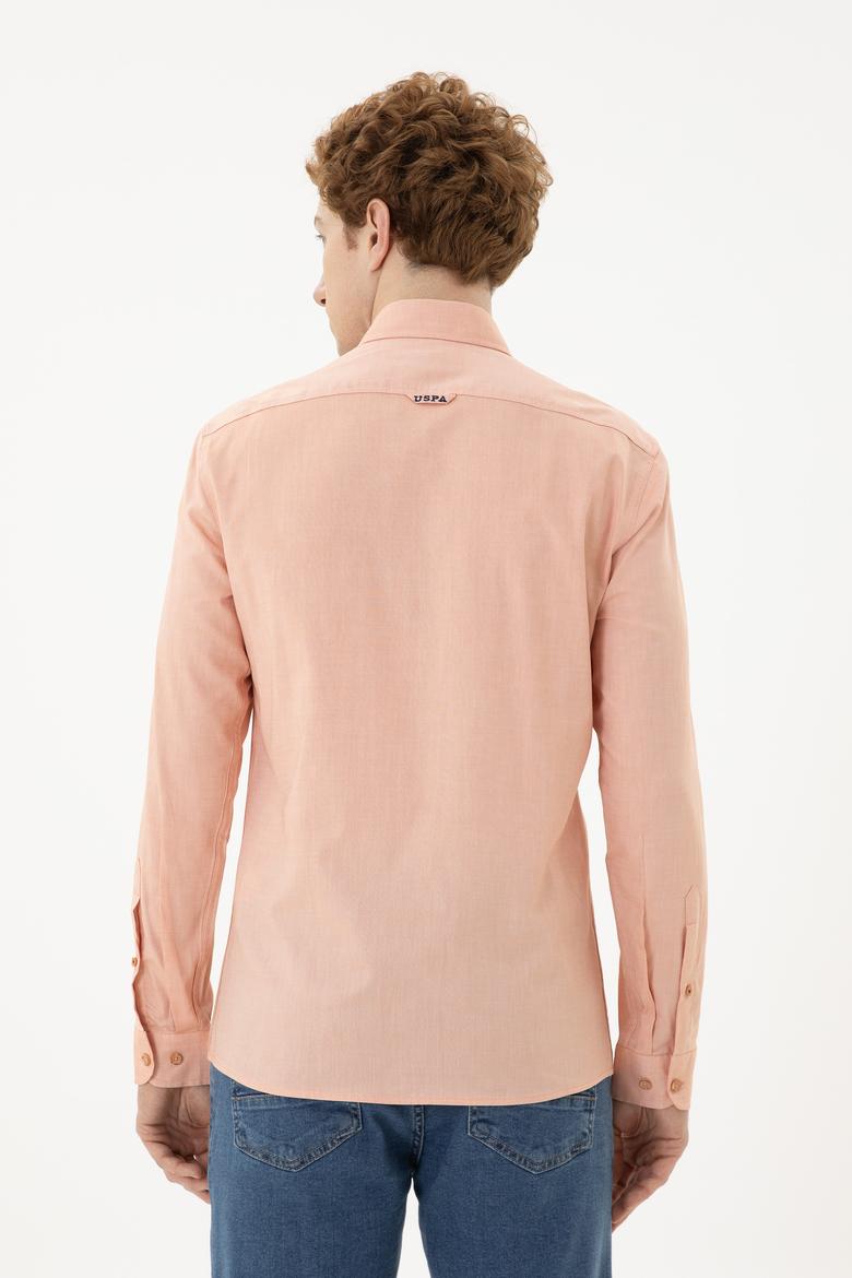 Erkek Kiremit Uzun Kollu Basic Gömlek - 50263099105