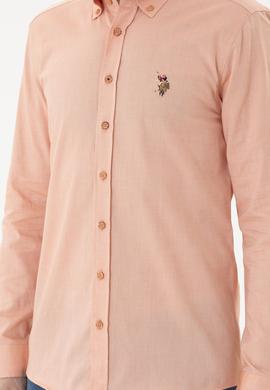 Erkek Kiremit Uzun Kollu Basic Gömlek - 50263099105