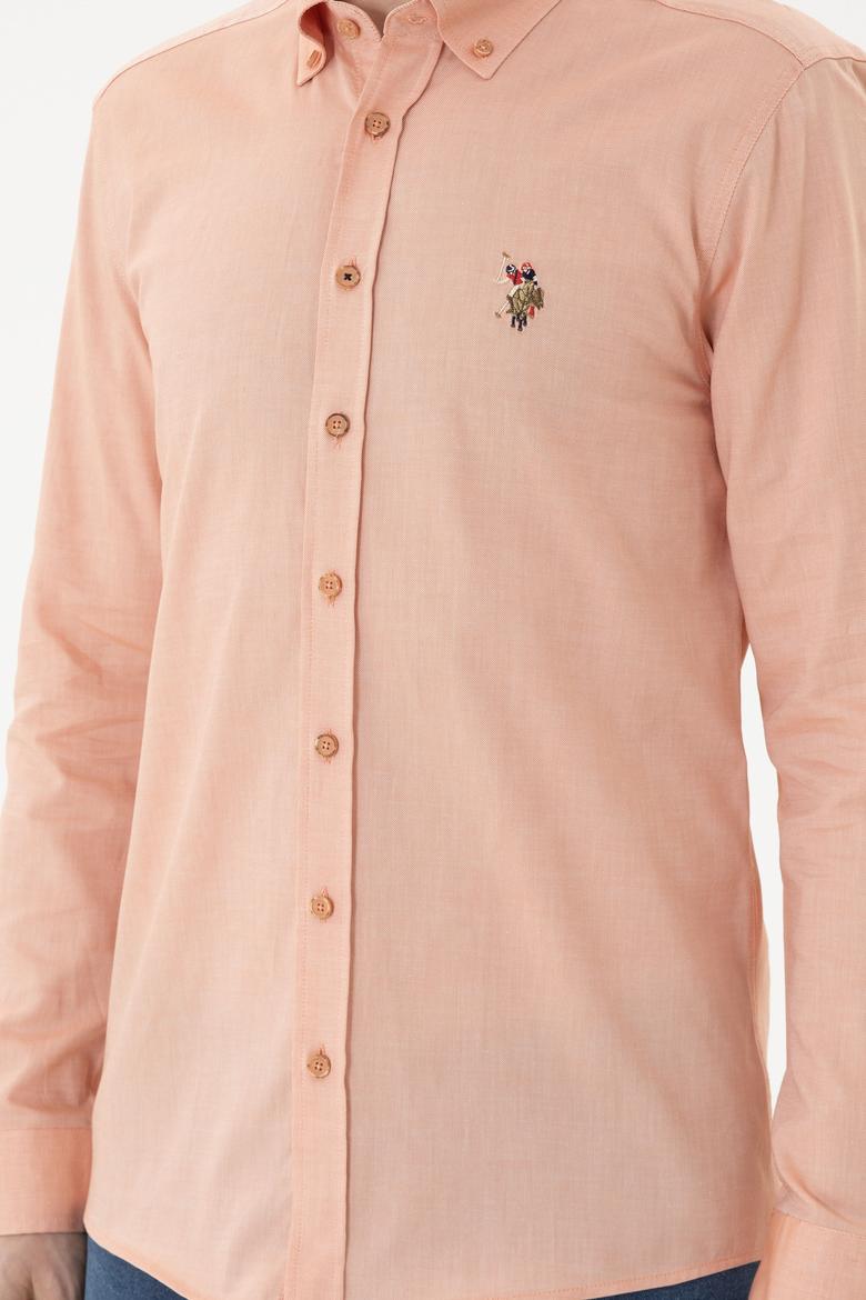 Erkek Kiremit Uzun Kollu Basic Gömlek - 50263099105