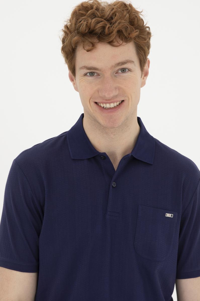 Erkek Lacivert Polo Yaka Tişört