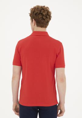 Erkek Kırmızı Basic Polo Yaka Tişört - 50267011275
