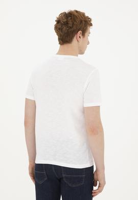 Erkek Beyaz Basic Tişört - 50263324008
