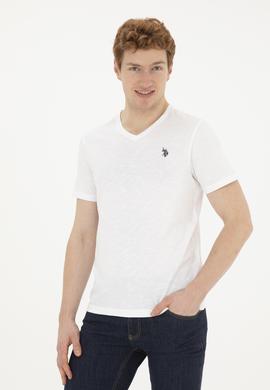 Erkek Beyaz Basic Tişört - 50263324008