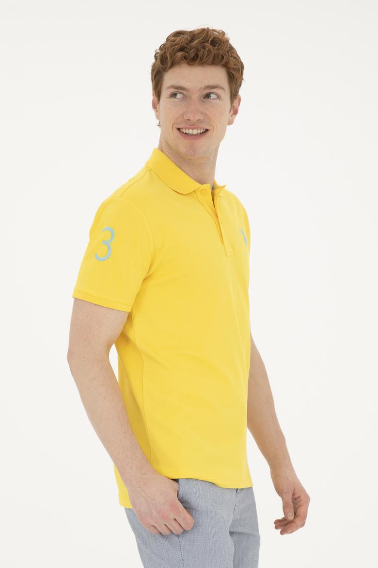 Erkek Sarı Basic Tişört - 50263004032