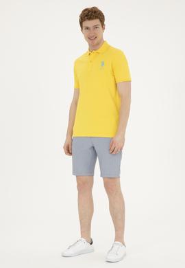 Erkek Sarı Basic Tişört - 50263004032