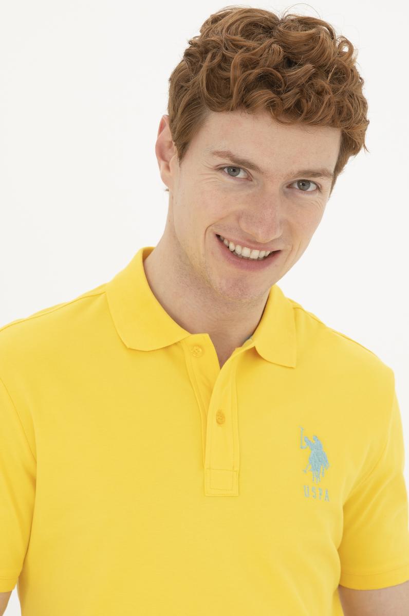 Erkek Sarı Basic Tişört