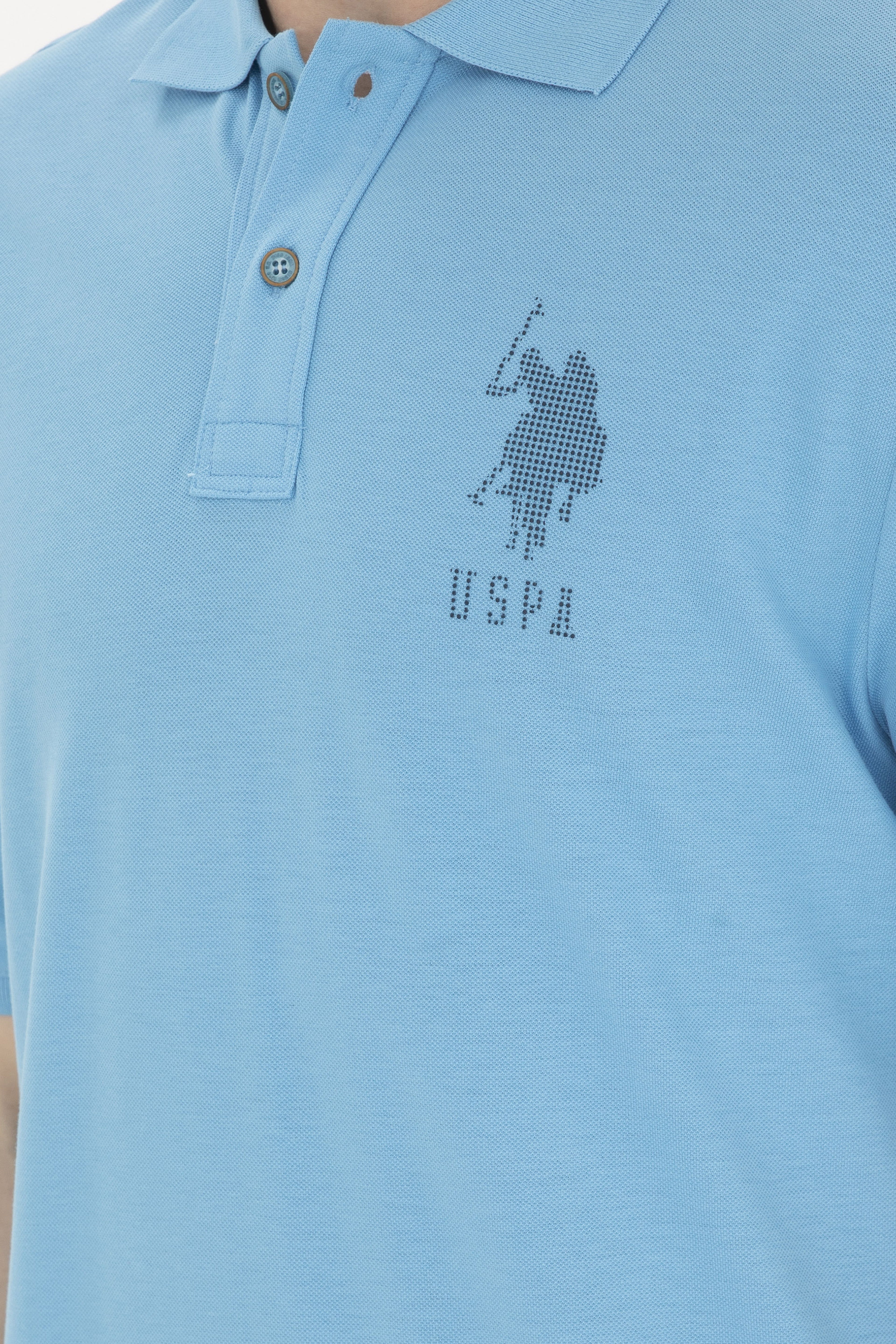 Erkek Regular Fit Polo Yaka Turkuaz Tişört - Image 7